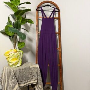 Aria Lattner LARGE Purple Everyday Cuffed Jumpsuit